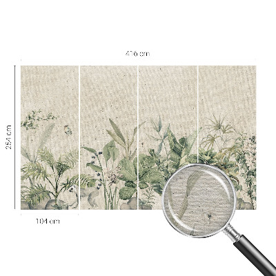 Premium photo wallpaper with a tropical jungle motif
