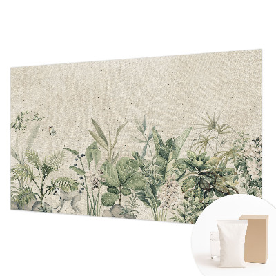 Premium photo wallpaper with a tropical jungle motif