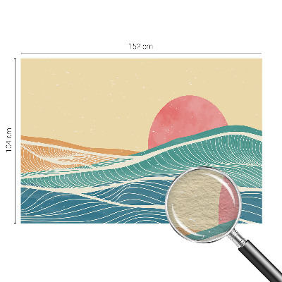 Premium wall mural for bedroom featuring sea waves