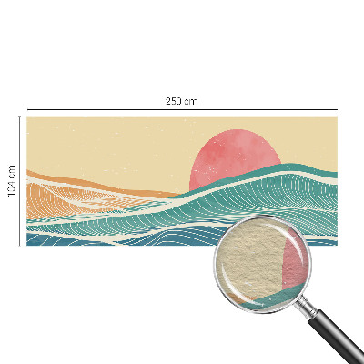 Premium wall mural for bedroom featuring sea waves