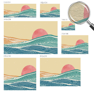 Premium wall mural for bedroom featuring sea waves