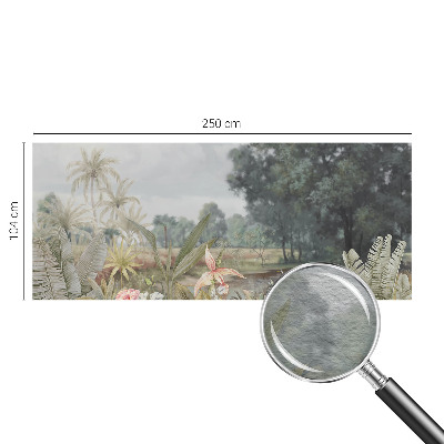 Decorative wall mural for living room with an exotic landscape design