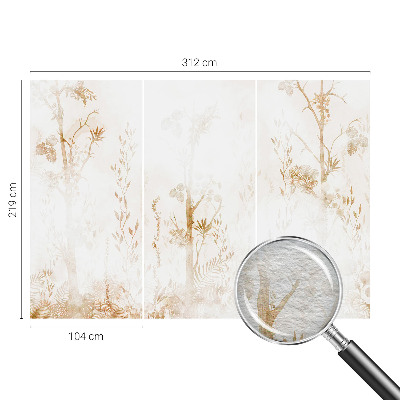 Non-woven photo wallpaper with a botanical elegance design