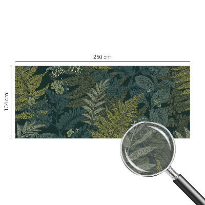 Photo wallpaper with a green elegant botanical design