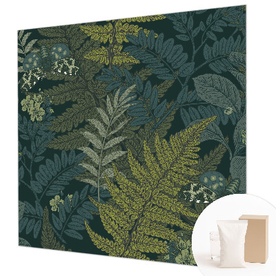 Photo wallpaper with a green elegant botanical design