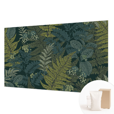 Photo wallpaper with a green elegant botanical design