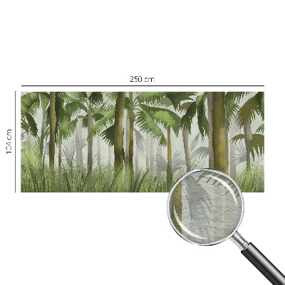 Wall mural with a tropical forest motif