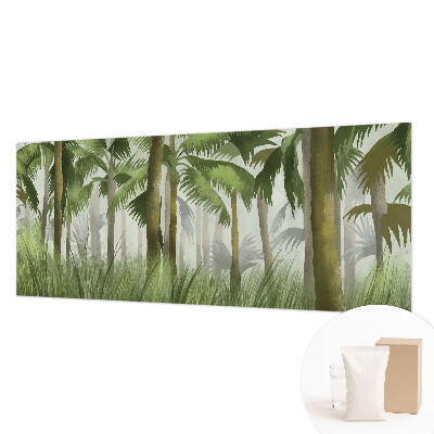 Wall mural with a tropical forest motif