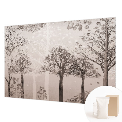 Photo wall mural with a delicate trees motif