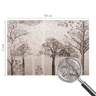 Photo wall mural with a delicate trees motif