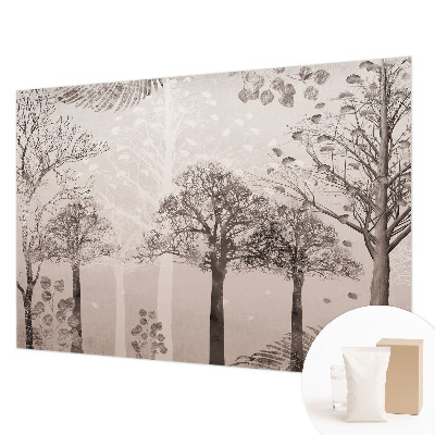 Photo wall mural with a delicate trees motif