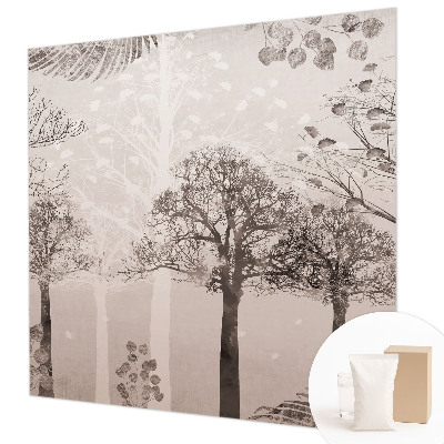Photo wall mural with a delicate trees motif