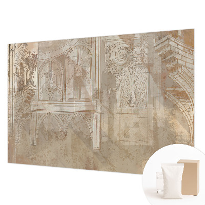 Wallpaper mural for living room with a historical ornament design