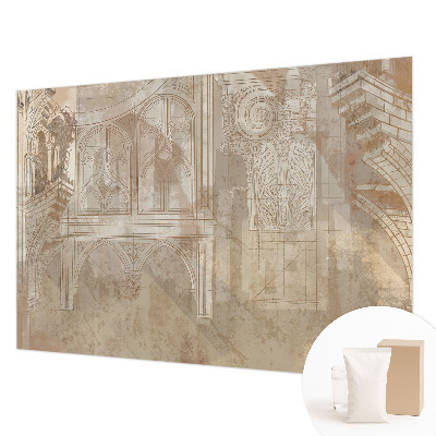 Wallpaper mural for living room with a historical ornament design