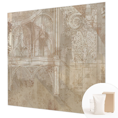 Wallpaper mural for living room with a historical ornament design