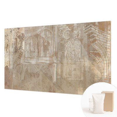Wallpaper mural for living room with a historical ornament design