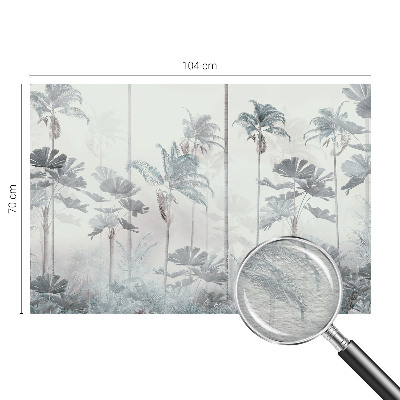 Large wall mural with a tropical landscape design