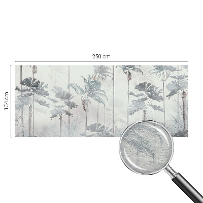 Large wall mural with a tropical landscape design
