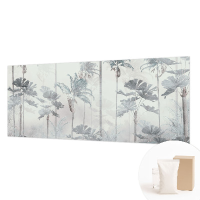 Large wall mural with a tropical landscape design