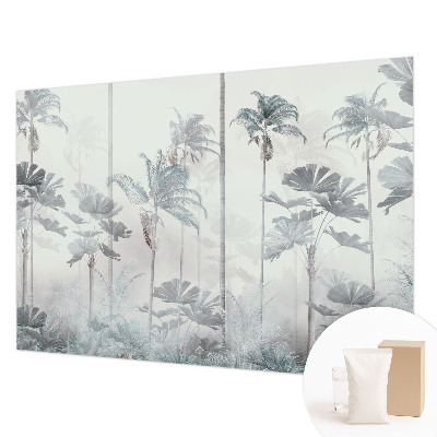 Large wall mural with a tropical landscape design