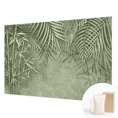 Large wall mural wallpaper with a bamboo paradise design