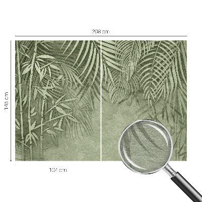 Large wall mural wallpaper with a bamboo paradise design
