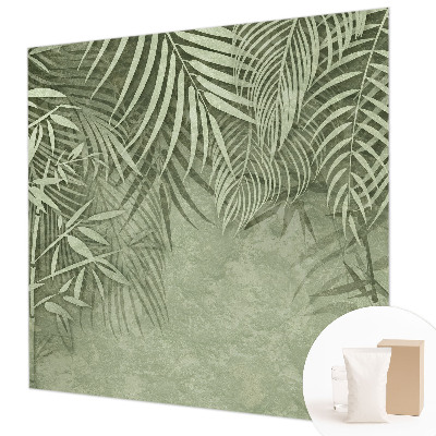 Large wall mural wallpaper with a bamboo paradise design