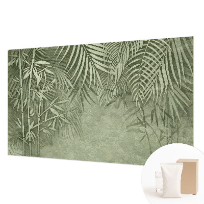 Large wall mural wallpaper with a bamboo paradise design
