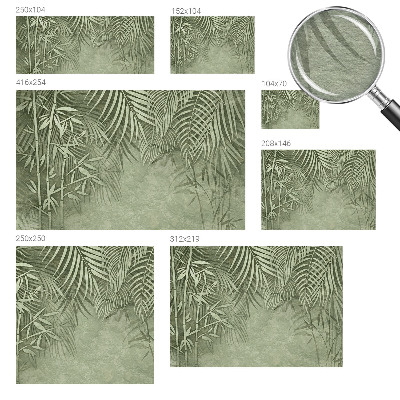 Large wall mural wallpaper with a bamboo paradise design