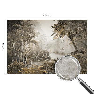 Modern wall mural with a tropical forest motif