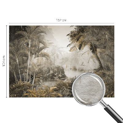Modern wall mural with a tropical forest motif