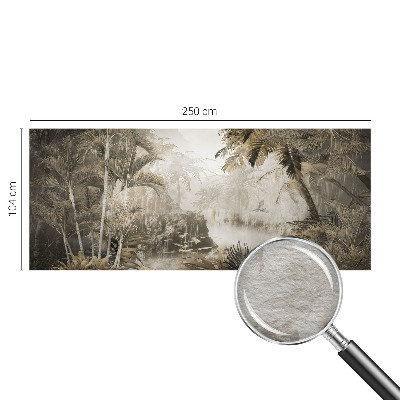 Modern wall mural with a tropical forest motif