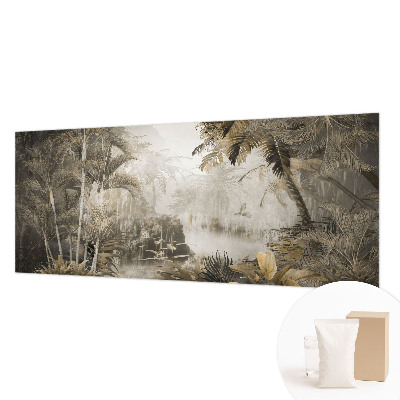 Modern wall mural with a tropical forest motif