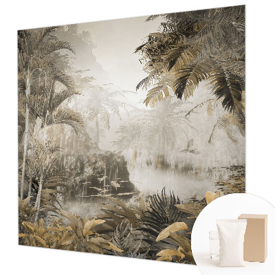 Modern wall mural with a tropical forest motif