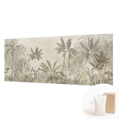 Custom size wall mural with a tropical jungle design