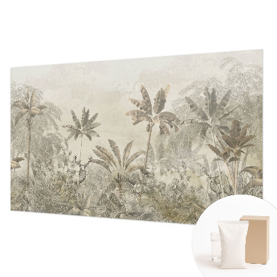 Custom size wall mural with a tropical jungle design