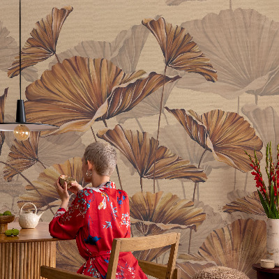 Modern wall mural for bedroom with an autumn elegance design
