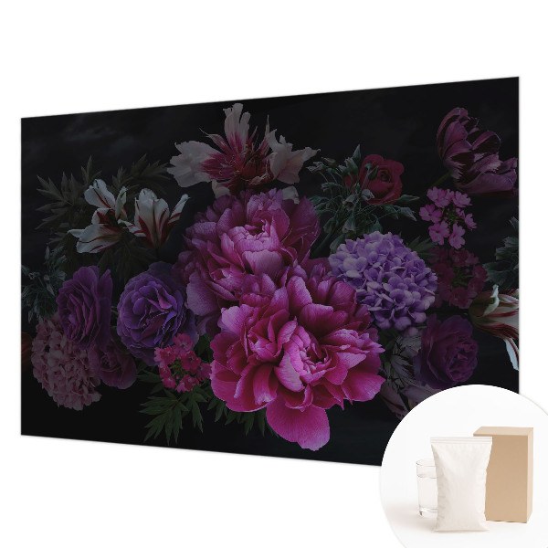 Modern wall mural for living room Floral elegance