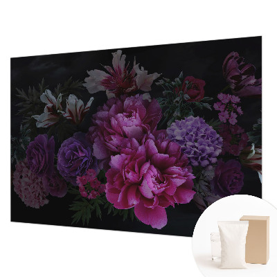 Modern wall mural for living room with a floral elegance design