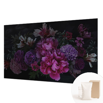 Modern wall mural for living room with a floral elegance design