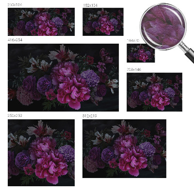 Modern wall mural for living room Floral elegance