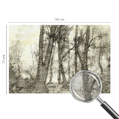 Premium wall mural for bedroom with the Forest Melancholy design