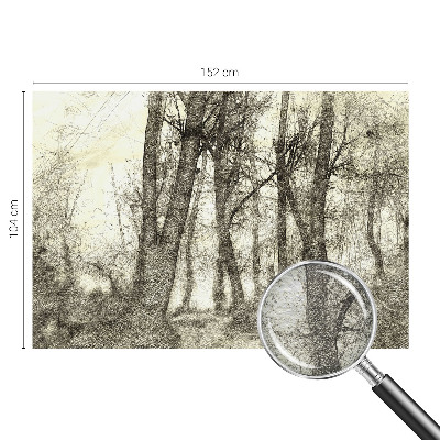 Premium wall mural for bedroom with the Forest Melancholy design