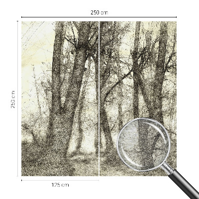 Premium wall mural for bedroom with the Forest Melancholy design