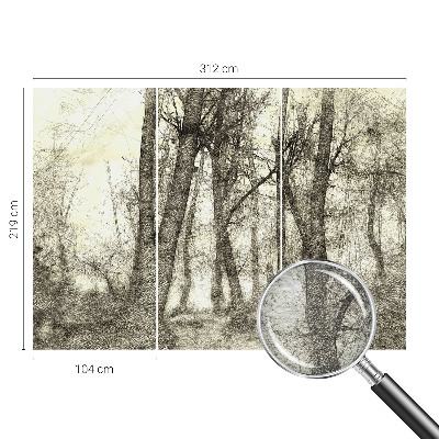 Premium wall mural for bedroom with the Forest Melancholy design