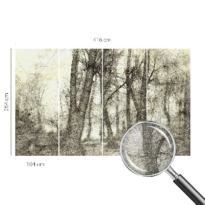 Premium wall mural for bedroom with the Forest Melancholy design