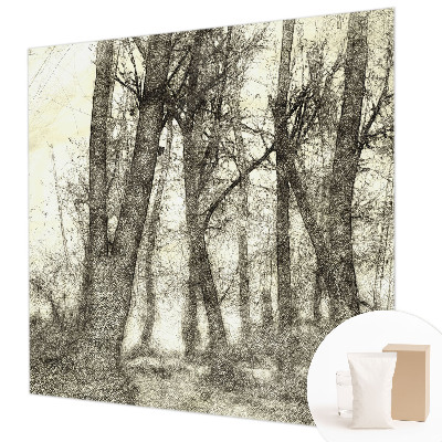 Premium wall mural for bedroom with the Forest Melancholy design