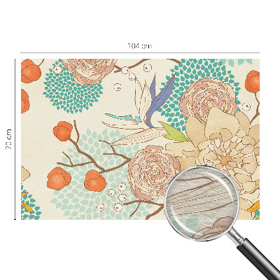 Premium photo wallpaper with a floral fantasy design