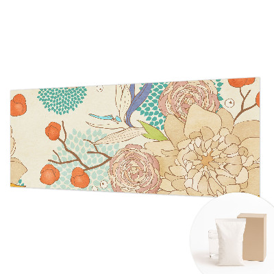 Premium photo wallpaper with a floral fantasy design