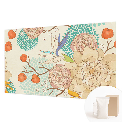 Premium photo wallpaper with a floral fantasy design